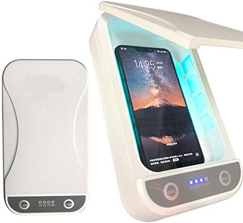 Knoijijuo UV Sterilizer, Simple Design Compact Portable UV Cell Phone Sterilizer, Rechargeable Multifunction Home Watch Headphones Jewelry