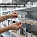 100 Pcs Clear Plastic Label Holders + 100 Pack Blank Label Paper, Merchandise Sign Display Tag Holder for Pantry Retail Merchandise Shopping Mall Store Shop Supermarket（2.36x1.57in）