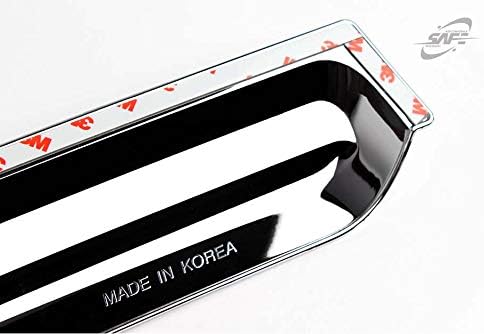 SAFE Chrome Window Visor Sun Rain Vent Guard 4p for 1991-1996 Hyundai Galloper I