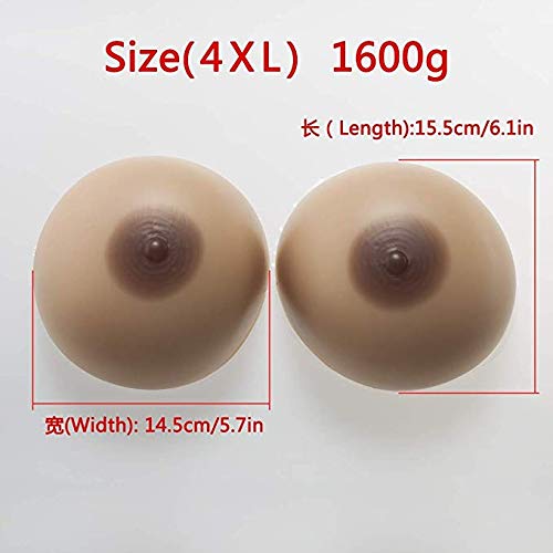 Simulation ronde de faux seins anti-irritations avec intercalaire protecteur de torse 11XL - 4