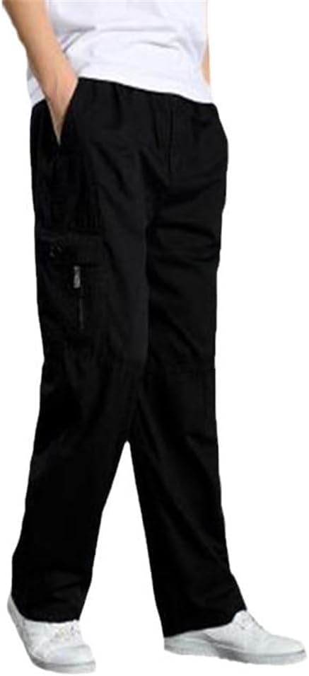 Xingfenly Summer Cotton Men Cargo Pants Joggers Tactical Lightweight Army Green Pant Loose Casual Trousers Plus Size