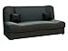 Produktbild Schlafsofa Jonas, Sofa mit Bettkasten und Schlaffunktion, Bettsofa, Dauerschläfer-Sofa, Schlafcouch, Materialmix, Couch vom Hersteller, Wohnlandschaft (Elite Charcoal + Hippo Black)