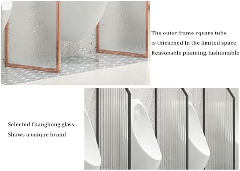 Wall-Mounted Men's - Translucent Glass Urinal Divider for Public Restrooms, Shopping Malls & Schools - Ideal Bathroom Partition for Enhanced Privacy