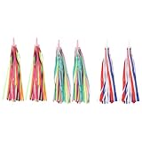 YELARXI Bike Streamers, Bike Tassel Handlebar Streamers Colorful - Fitting for (Bicycle Tricycle Grips - Scooter Accessories - Decorations - Girls) 3 Pair & 10Inch & Bright Multicolor