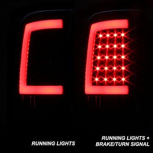 Miniatura 7 de AKKON - Para 07-14 GMC Sierra 1500 2500 3500HD Pickup Bisel negro Lente ahumada en forma de C LED Luz de freno de cola