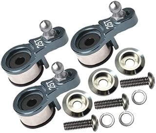 Aluminum Servo Horn with Built-in Spring 3 Sets (for Locking Diff) for Traxxas 1:10 TRX4 Defender Trail Crawler 82056-4 / TRX6 Mercedes-Benz G-63 MAG 6X6 88096-4 Upgrades - Gray Silver