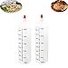 Condiment Squeeze Bottles Food Dispensers with Graduated Measurements 8 Floz 250ml and Needle-Nosed Liquid Dropper for Decorating Crafts AnyBack White 2 Pack