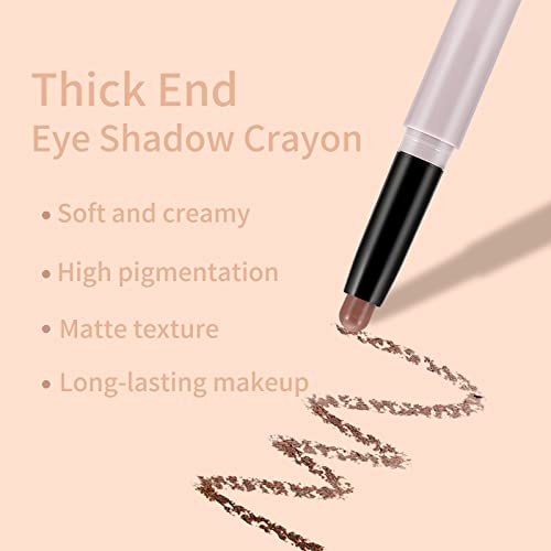 Boobeen Matte Eyeshadow Stick, Waterproof Eye Shadow Pencil Creamy, Long Lasting Eyeshadow Makeup, Rich Color for Dimensional Eye Makeup - Thumbnail 3