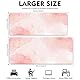 Giecy Gaming Mauspad XXL, Mousepad Groß 800x300mm,Schreibtischunterlage mit Rutschfester Gummibasis,Desk Mat für Tastatur, PC, Laptop(Rosa Marmor)