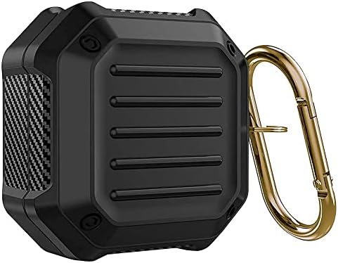 NEWTECHNO Rugged Armor Cover Case for Samsung Galaxy Buds Pro(2021),Galaxy Buds 2,Galaxy Buds Live (2020)-Oil-Resistant, Abrasion-Resistant, Shock-Resistant (Without Earbud, 2 Pieces Design)[Black]