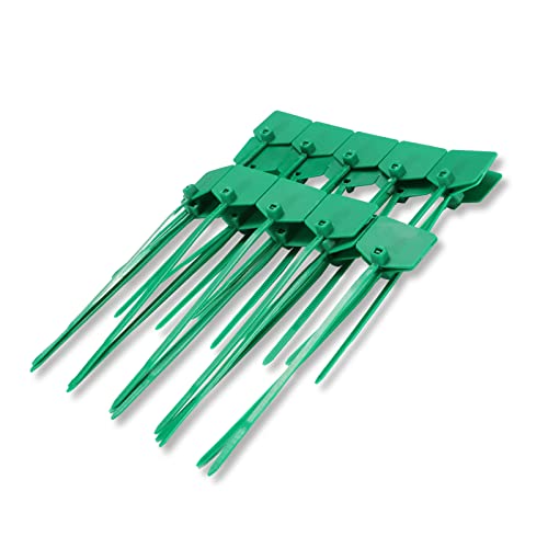 Image of Waterproof Shipping Tags - Self Locking Nylon Writable Marker Ties for Luggage Identification, Plastic Straps Label Mark, Seal Zip Tie for Labeling - 100pcs (Green)