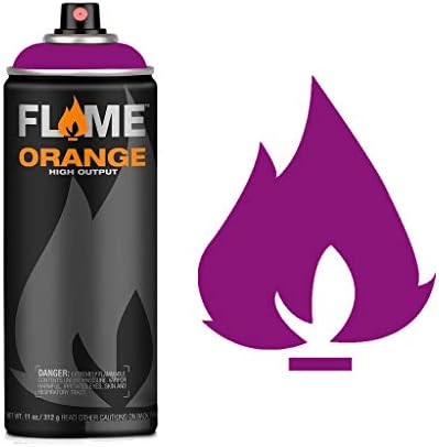 Molotow Flame Orange Spray Paint - Matt Acrylic 400ml Can Deep Black FO-904