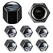 8 Packs American Flag Valve Stem Cap USA Flag Black Stem Cover Aluminum with Rubber Ring Tire Wheel Rim Dust Cover Fits Cars, Trucks, Bikes, Motorcycles, Bicycles