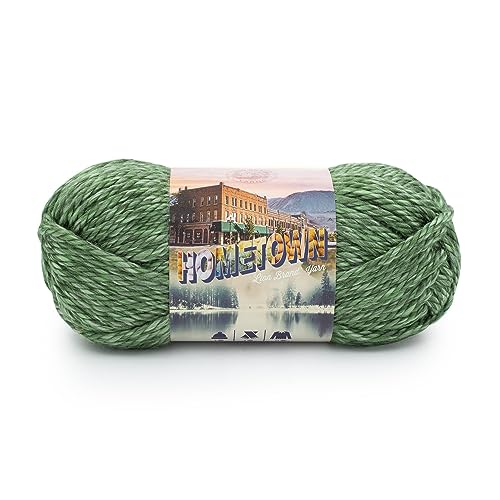Image of Lion Brand Yarn Hometown Yarn, Super-Bulky Yarn for Knitting, Crocheting, and Crafting, 1 Pack, Everglades | Super Bulky Acrylic Fiber for Warm Crochet Blankets, Knit Winter Hats, Chunky Cardigans, Soft Scarves, Weaving