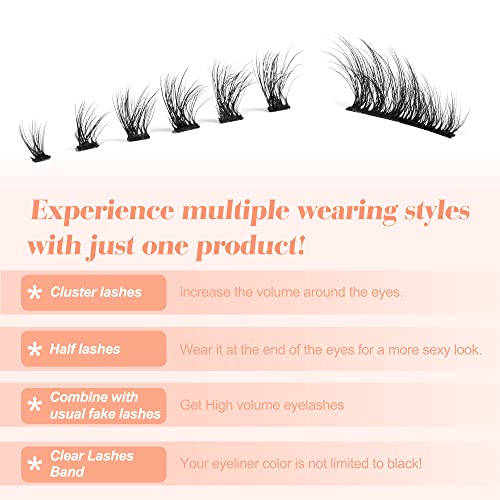 Newcally Half Lashes Mink Natural Cat Eye Wispy False Eyelashes Fluffy Volume Strip Fake Eyelashes Accent Corner 3/4 Eye Lashes Diy Cluster Faux Mink Half Eyelashes 14 Pairs #TOP5