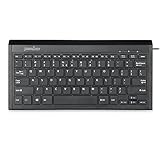 Perixx PERIBOARD-410, Mini Ultrathin Keyboard - Wired USB with 1 Extra hub - 11.77x5.87x0.74 Inch - Silent X Type Chiclet Keys