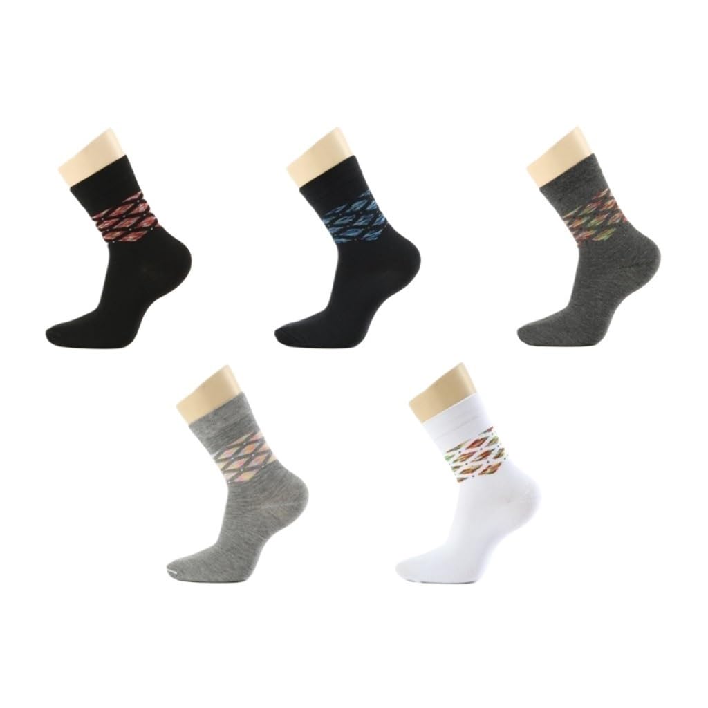 5 Pares de Calcetines de algodón for Hombre, Calcetines de compresión, Calcetines cilíndricos, Calcetines Deportivos for Hombre