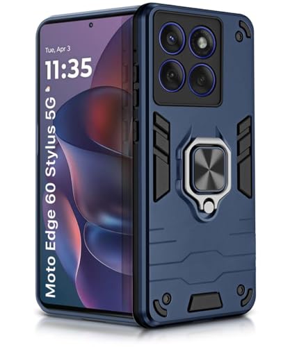 Image of AIBEX Armor Back Cover Compatible for Motorola Edge 60 Stylus 5G| Rugged Shockproof Case with Ring Holder & Kickstand | Military-Grade Protection | Magnetic Car Mount Compatible