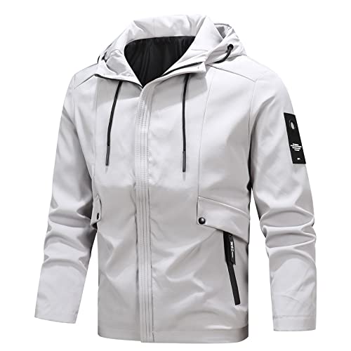 Veste légère homme pour automne et hiver blanc XXXL style décontracté chic