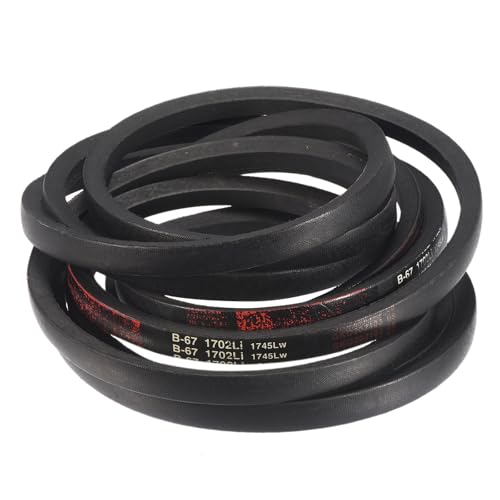 Image of uxcell 3 Pack B-67 Classic Wrapped V-Belt, 70 inch Outside Circumference Wrapped Industrial Rubber V-Belt B Profile V-Belt for Industrial Machinery Equipment, Black