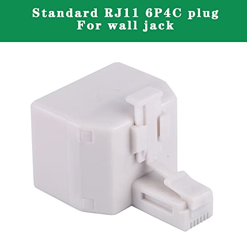 image for LanSenSu 2+1Pack 2pcs Phone Jack Splitter RJ11 6P4C Male to Females an
