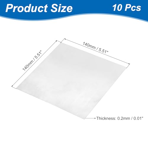 Image of uxcell 10 Pcs Zinc Sheets, 99.9% High Purity Zinc Plate 0.01 inchx5.5 inchx5.5 inch(0.2x140x140mm) Metal Zinc Foil Zinc Anode Strip for Science Lab Industry DIY Craft