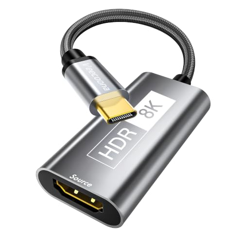 Veecoona �P���� 48Gbps USB C - HDMI 2.1�A�_�v�^�[�A8K@60Hz 4K@240Hz�B | Thunderbolt 5 - HDMI 2.1�BMacBook Pro/Air�AiPad Pro�AiPhone 16/17�AHDC
