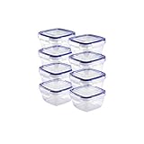 DAS ALLESKÖNNER SET - Dieses Set besteht aus 8 viereckigen Mealprepdosen mit Deckel. Mit einem Fassungsvermögen von je 275 ml haben Sie immer einen Vorratsbehälter griffbereit, egal ob für Zuhause, auf der Arbeit, beim Sport oder auf Reisen. So eignet sich die Frischhaltebox als kleine Lunchbox und Mini Vorratsbehälter zugleich