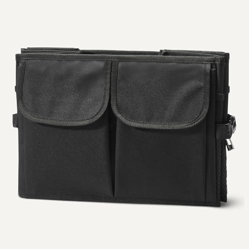 Amazon Basics Trunk Organizer for Car, MultiCompartment Car Storage, Foldable, 13.5 Gallon, Black - 2