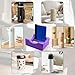 PHITUODA Silica Gel Cup Cradle with Built-in Slot, Small Tumbler Cup Stand, Sturdy Tumbler Cradle Holder for Vinyl Decals Application (Purple)