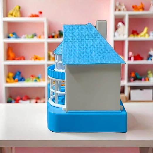 Image of Puppy House Dog Coin Stealing Piggy Bank for Kids - Adorable and Durable Money Bank | Educational, Fun, and Safe Collecting Toy | Perfect for Gifting Unisex Kids (Blue - White, One Size)