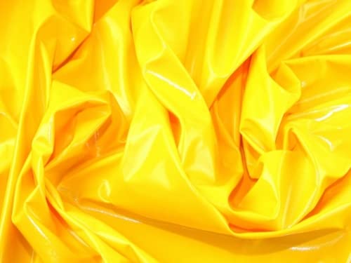 Minerva Yellow Glossy Pvc Vinyl Fabric - Per Metre