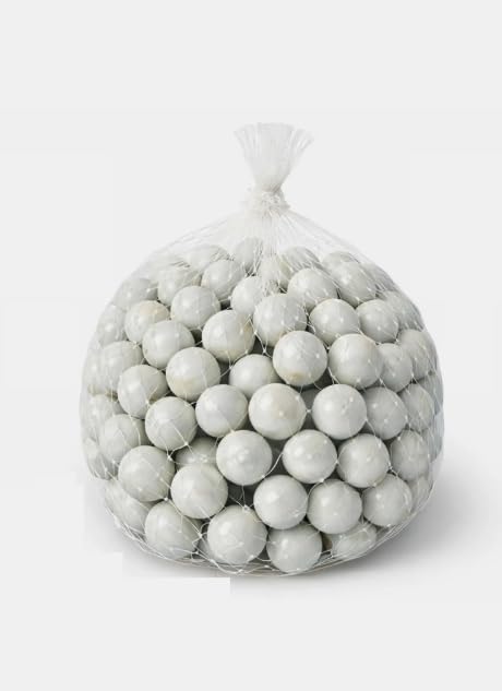White Marble Balls, 80 Pcs Decorative Stone Spheres, White Marble kanche | White Colour, Round Shape-image-35
