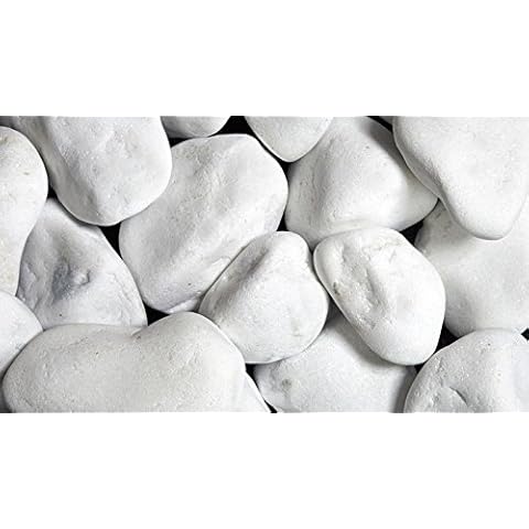 Quarrystore White Greek Marble Stone Cobbles Approximately 130mm to 250mm in Size - Ideal Outside Decorative Stones for Gardens or Water Features and Ponds - 20kg Cover