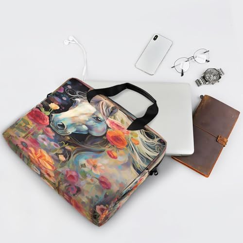 Funda para portátil con diseño flores blancas miniatura 7
