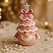 DIY Crochet Christmas Tree Gnome Kit, Christmas Gnomes Crochet Kit for Beginner in Compilation, Craft Kits with Yarn, Hook, Pearls, Ribbon and Detailed Pattern for Decor Christmas Tree (Style E)