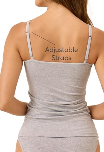 Pact Women's Organic Cotton Camisole Tank Tops with Built in Bras and Adjustable Strap3