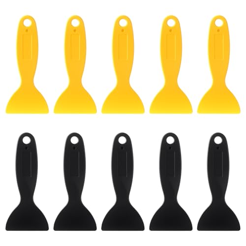 10 Stück Kunststoff-Spachtel-Farbschaber 3D Druck Spachtel Kunststoff Messer Kunststoffspachtel Set Flexibles Spachtelmesser Für 3d Druck Wandreparatur Aufklebermontage Luftblasenentfernung (Schwa