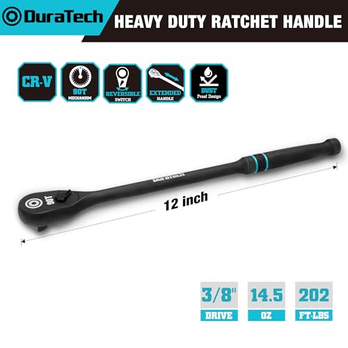 DURATECH Extra Long Handle 3/8-Inch Drive Ratchet, 90-Tooth Ratchet Wrench by DURATECH - Used condition - Image 2