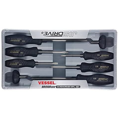 VESSEL 8-Piece Armor Grip Screwdriver Set Cover