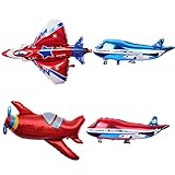 Airplane Balloons Fighter Jet Airplane Ballons Travel Balloons Airplane Shaped Foil Mylar Balloons f