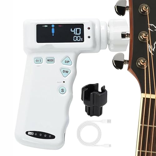 Afinador de guitarra eléctrica automático profesional con pantalla LCD a color, batería de litio integrada de 2600 mAh, multifuncional para guitarras y ukeleles