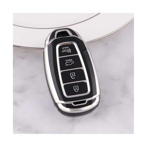 Coque clé Hyundai finition premium - Boîtier de clé robuste 4 boutons noir