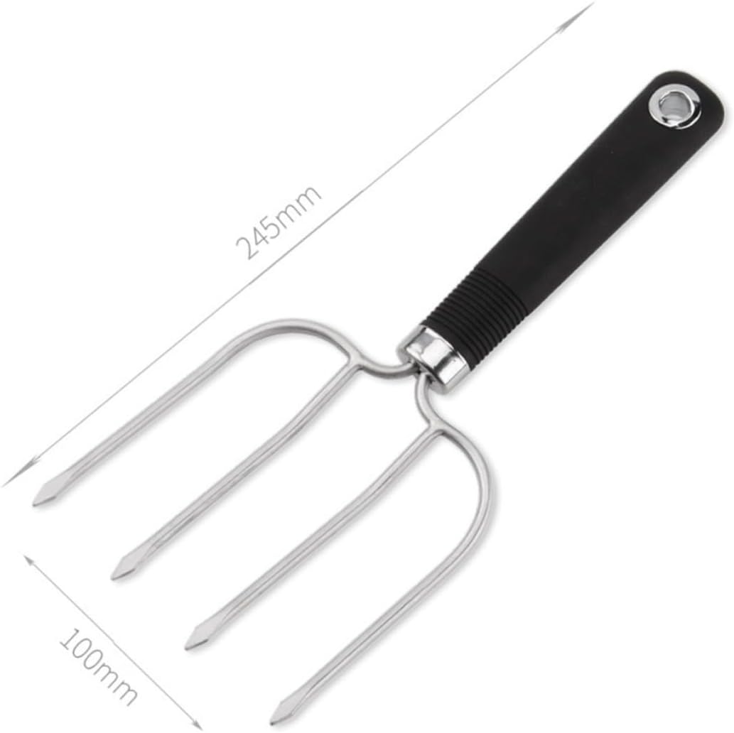 2PCS Stainless Steel Turkey Lifters with Four-prong Forks for Heavy Duty Roasting and Carving Barbecue Cooking Tools for Stable Grip and Easy Hanging Meat Forks for Thanksgiving