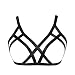 Womens Sexy Goth Harness Strappy Cupless Body Caged Bra,Black,One Size