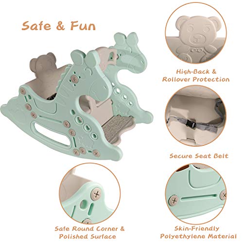RedSwing Baby Rocking Horse, Riding Horse for Toddlers, Kids Rocking Toy for 1-4 Year Old, Boys and Girls, Blue