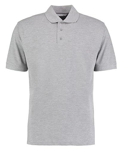 Kustom Kit Men's Heather Grey Klassic Superwash Polo[Kk403] Medium