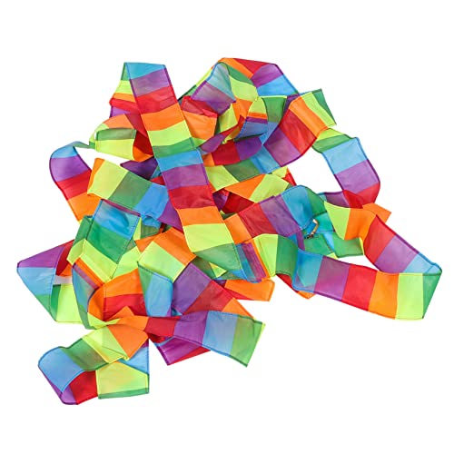 KESYOO Rainbow Kite Tail 15m Long Colorful Streamers for Kite Decor Neon Ribbon