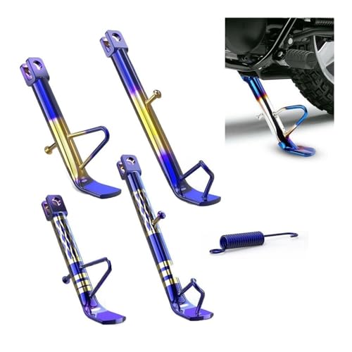 Support béquille latérale moto avec repose-pieds rétractable universel stable