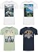 riverso Herren T-Shirt RIVLukas 4er Pack Fotodruck Rundhals Kurzarm Shirt Regular Baumwolle Blau Grün Weiß Grau Gelb Türkis 4XL, Größe:4XL, Farbe:Farbmix 2